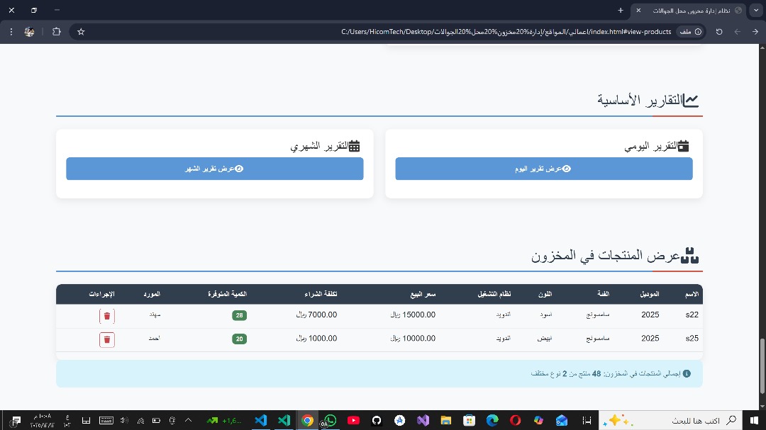 إدارة المخزون